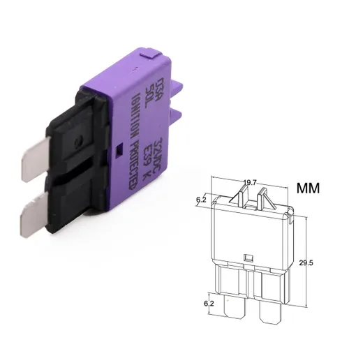 Vista 2 de Disyuntor de fusibles de reinicio manual de 12 V, 24 V, 3 A, ATO/ATC de perfil bajo – UL – Disyuntores reiniciables tipo 3 amperios, kit de fusibles