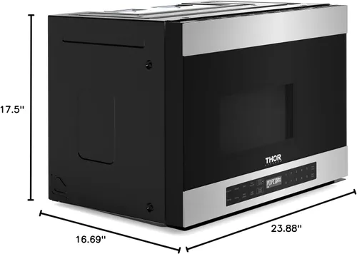 Vista 7 de THOR Kitchen Microondas convertible de 24 pulgadas sobre la estufa con ventilación - Modelo TOR24SS