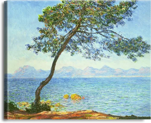 Vista 258 de A&T ARTWORK Antibes Seen from The Salis Gardens de Claude Monet Las Obras de Arte Clásico Mundial Reproducciones, Impresiones de Arte en Lienzo
