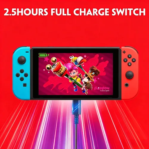 Vista 3 de Cargador de interruptor para Nintendo, adaptador de fuente de alimentación