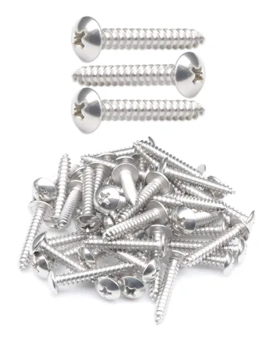 Vista 16 de Tornillos de madera Phillips de acero inoxidable 304 con cabeza de truss #6 x 1, 100 tornillos autorroscantes by IMSCREWS plateado