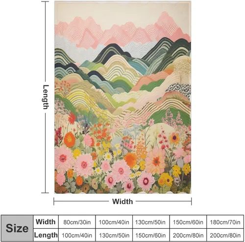 Vista 24 de Manta de verano con parches bohemios, vintage, bohemia, acogedora manta de franela para sofá, cama para niños y adultos, 30 x 40 pulgadas, manta