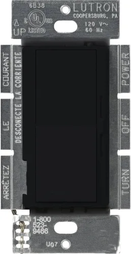 Vista 7 de Lutron DVSCELV-300P-BI Diva - Regulador electrónico de bajo voltaje de 300 vatios de un solo polo, galleta