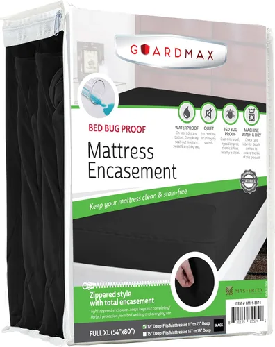 Vista 39 de Protector de colchón Guardmax con cremallera funda contra insectos para cama 100% impermeable suave, hipoalergénico y transpirable