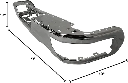 Vista 9 de BUMPERS THAT DELIVER - Barra de parachoques trasero cromada de acero compatible con Chevy Silverado GMC Sierra 1500 2019-2025 con doble escape