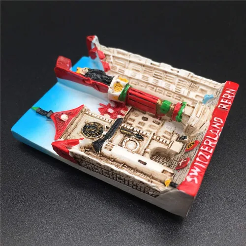 Vista 3 de Imán de nevera Berna Suiza Resina 3D Artesanía Artesanía Turística Viaje Ciudad Recuerdo Colección Letra Etiqueta para Refrigerador
