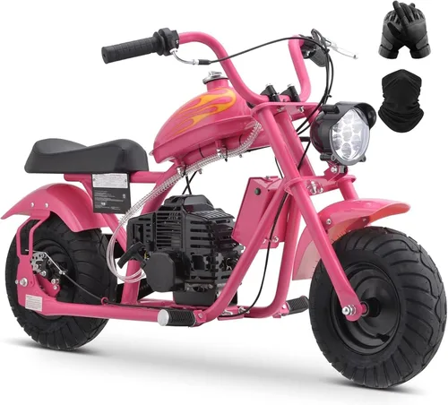 Vista 11 de HOVER HEART Mini bicicleta de gas Chopper, 40CC 4 tiempos niños Dirt Bike Fi-negro