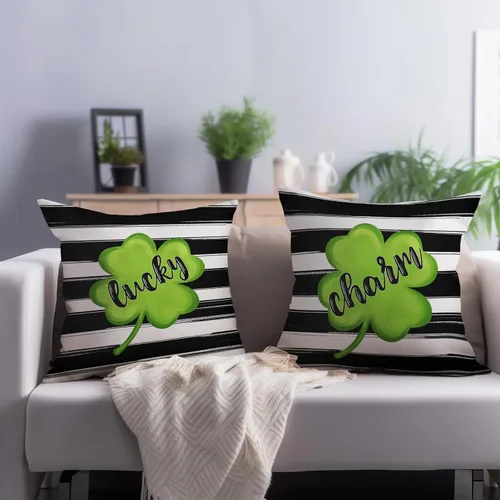 Vista 83 de Juego de 2 fundas de almohada de 16 x 16 pulgadas, diseño patriótico de bandera estadounidense con estrellas para exteriores, estilo casa de campo