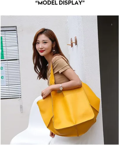 Vista 6 de ZOSIVEB Bolso de mano grande, bolso de mano de piel sintética, bolso de hombro, bolso cruzado suave, bolso de viaje de gran