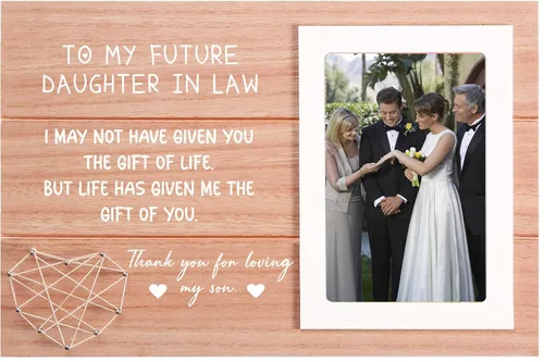 Vista 17 de Regalo de marco de fotos de boda para dama de honor de la novia, despedida de soltera, ducha nupcial para mejores amigas, hermana, mejor amiga - "Él
