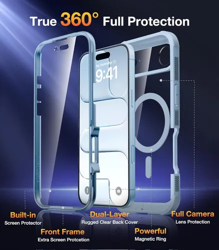 Vista 1102 de DIACLARA - Funda transparente compatible con iPhone XR 6.1 pulgadas 2018