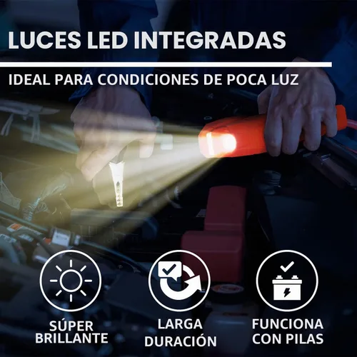 Vista 2 de Energizer - Cables de puente para batería de auto con luces LED integradas, cables resistentes para arrancar baterías muertas o débiles, bolsa