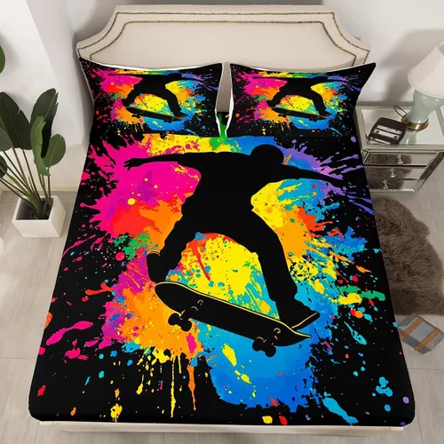 Vista 15 de Juego de ropa de cama de bandera estadounidense tamaño individual para niños, adolescentes y hombres, retro, verde militar, camuflaje, bandera