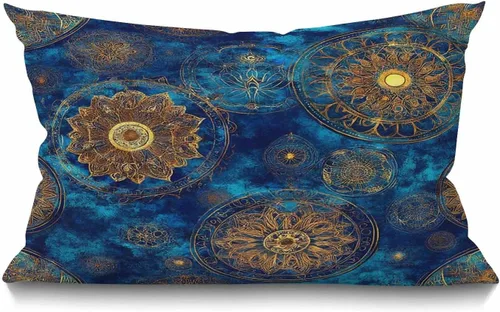 Vista 26 de Smooffly Funda de almohada de granja de playa, estrellas de mar y mares, océanos, cielo azul, conchas sobre la arena, fundas de almohada decorativas
