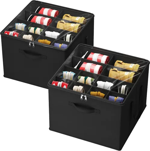 Vista 26 de Lifewit Organizador de almacenamiento de zapatos para armario para 12-16 pares, contenedor de almacenamiento grande de tela con cubierta