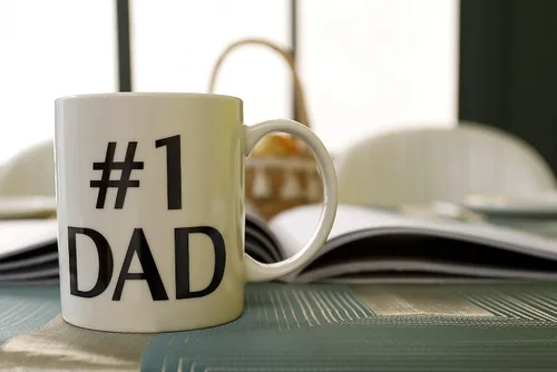 Vista 8 de Zenply Taza de café con texto en inglés "Best Dad Coffee", 11 onzas, divertida taza novedosa, impresa en ambos lados, regalo perfecto para papá