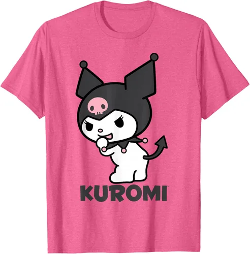 Vista 26 de Sanrio Kuromi - Camiseta con logotipo en la parte trasera Gris Oscuro