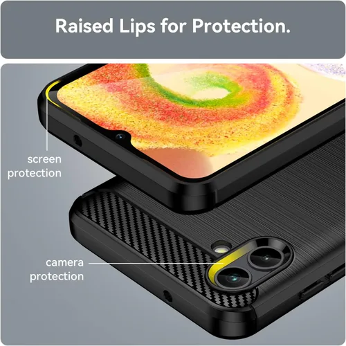 Vista 5 de Osophter Funda para Samsung Galaxy A04 con 2 unids Protector de pantalla Absorción de golpes Flexible TPU Caucho Protector de teléfono celular