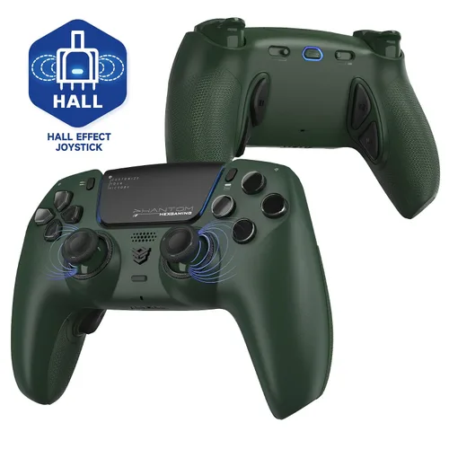 Vista 12 de HEXGAMING PHANTOM Pro Controller with 4 Remappable Buttons, 6 Remapping Profiles, 8 Interchangeable Analog Stick, and Adjustable Triggers Compatible