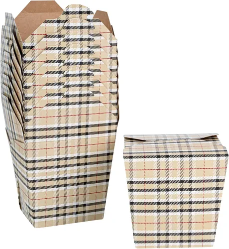 Vista 19 de Restaurantware Cajas chinas para llevar, paquete de 200 unidades, 8 onzas, resistentes a la grasa, recipientes de comida para llevar, desechables