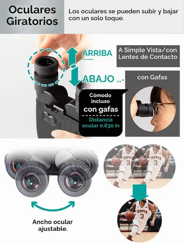Vista 4 de Kenko Binocular de estabilización de imagen VC Smart Compact Black 8 x 21, revestimiento completamente múltiple, revestimiento repelente al agua