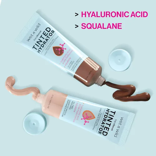 Vista 4 de wet n wild - Enfoque sin maquillaje, hidratante entintado, velo entintado para piel, cobertura ligera y acumulable con ácido hialurónico y escualano