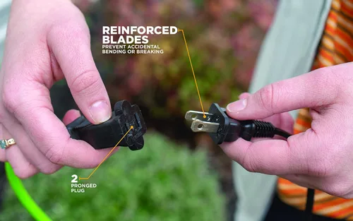 Vista 7 de LawnMaster MEB1216K - Cortacésped eléctrico de 16 pulgadas, 12 amperios, y Yard Master 9940010, cable de extensión de 120 pies, ligero