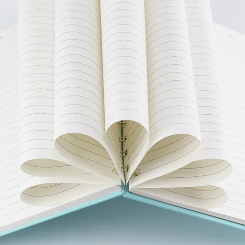Vista 4 de Paquete de 4 cuadernos en espiral de tapa dura de 5.7 x 8.5 pulgadas, 80 hojas/160 páginas, cuaderno rayado universitario, papel grueso de 100 GSM