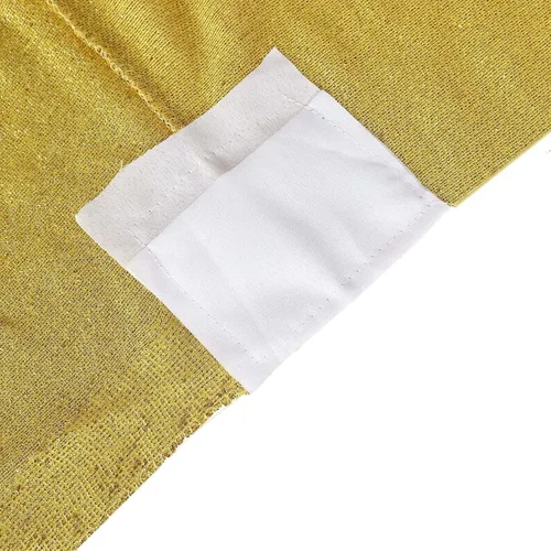 Vista 8 de Efavormart - Mantel rectangular ajustable de elastano de 6 pies, color dorado metálico con purpurina
