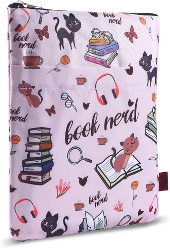 Vista 34 de Funda de libro para los amantes de los libros, protector de libros, fundas de libro para libros de tapa blanda, tela lavable, fundas de libro
