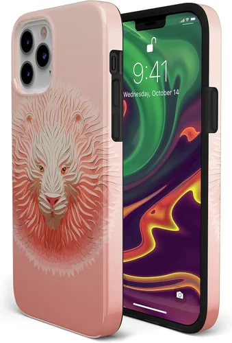 Vista 5 de Casely Funda para iPhone 11 Pro Max Hear Me Roar Blush Lion Diseño clásico ultra delgado