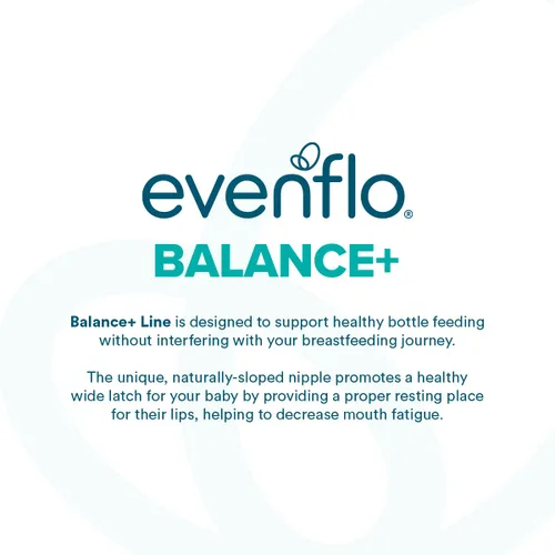 Vista 3 de Evenflo Balance+ Biberones de cristal de cuello ancho, transparentes, 6 onzas líquidas, paquete de 6