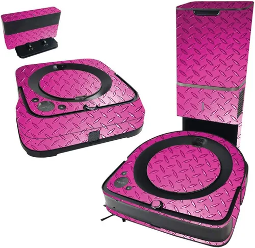 Vista 6 de MightySkins Skin compatible con iRobot Roomba s9+ Vacuum & Braava Jet m6 Bundle – Placa de diamante negro y cubierta de vinilo única, fácil