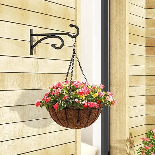 Vista 3 de Ganchos para colgar plantas de 6 pulgadas para interiores y exteriores, soportes de pared para plantas colgantes, canastas, campanillas de viento