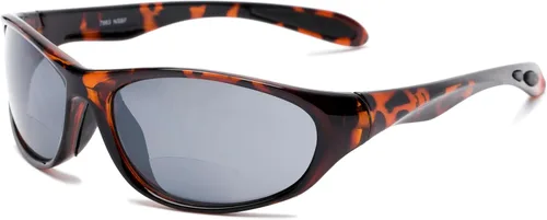 Vista 7 de Readers Reading Sunglasses: The Zeek Bifocal Reading Sunglasses, Acetate oval Style for Men and Women Negro brillante con gris