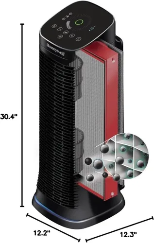 Vista 9 de Honeywell Air Genius HFD360 - Purificador de aire para el hogar, habitaciones grandes de hasta 1268 pies cuadrados con filtro permanente y lavable