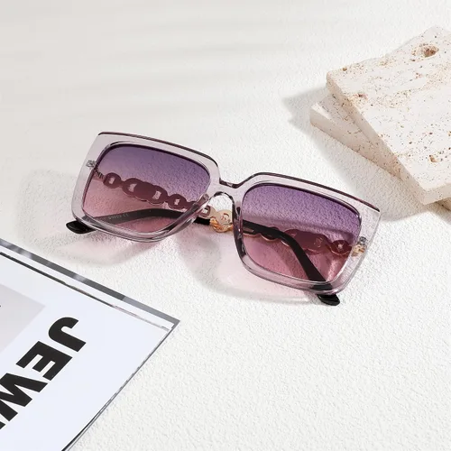 Vista 4 de FEISEDY Gafas de sol polarizadas de moda para mujer, estilo vintage, de gran tamaño, cuadradas, protección UV400, B0003