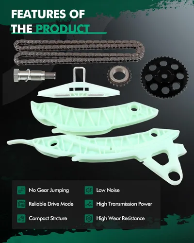 Vista 5 de SCITOO Juego de cadenas de distribución del motor para Mini Cooper 1.6L l4 DOHC 16 válvulas, código de motor N14B16A 2007-2012, herramientas
