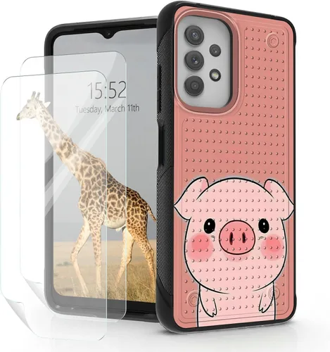 Vista 21 de Funda para Samsung Galaxy A23 Galaxy A13 4G/5G, Galaxy A04, Galaxy A04S, Galaxy A32 5G, con 2 protectores de pantalla, funda protectora de doble