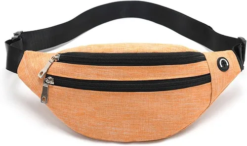 Vista 5 de Riñonera para hombres y mujeres – Riñonera impermeable con correa ajustable para viajes, deportes y correr.