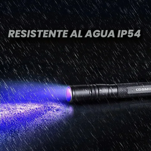 Vista 3 de Linterna UV 395nm Zoomable Batería de luz negra recargable 1 linterna ultravioleta recargable