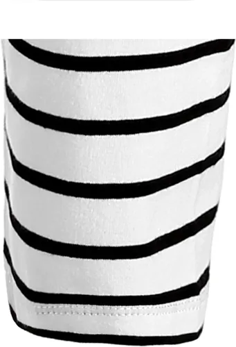 Vista 4 de uxcell Camiseta a rayas para hombre, cuello redondo, manga larga, informal, de algodón