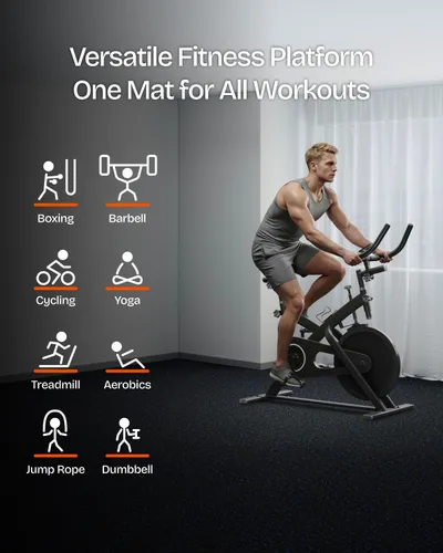 Vista 3 de 0.6" Thick Rubber Top Gym Flooring Mats for Home Gym
