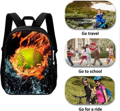 Vista 131 de HUGS IDEA Los animales frescos 3D niños escuela libro bolsa niños impresión mochilas, Baloncesto, Moderno