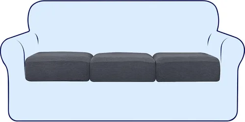 Vista 101 de subrtex Funda de Cojín Elástica Suave para Asiento de Sofá Funda Deslizable de Spandex para Silla y Sofá Adecuada para 1-2-3 Plazas Reemplazo