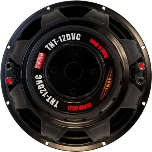 Vista 4 de Earthquake Sound TNT-12DVC Subwoofer de 12 pulgadas con doble bobina de voz de 4 ohmios, rojo, negro, blanco