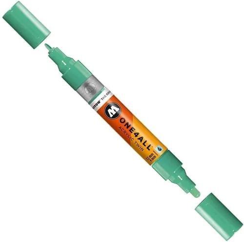 Vista 7 de Molotow ONE4ALL - Marcador acrílico de doble bomba, puntas de 0.059 in y 0.157 in, luz Amazonas, 1 cada uno (227.423)