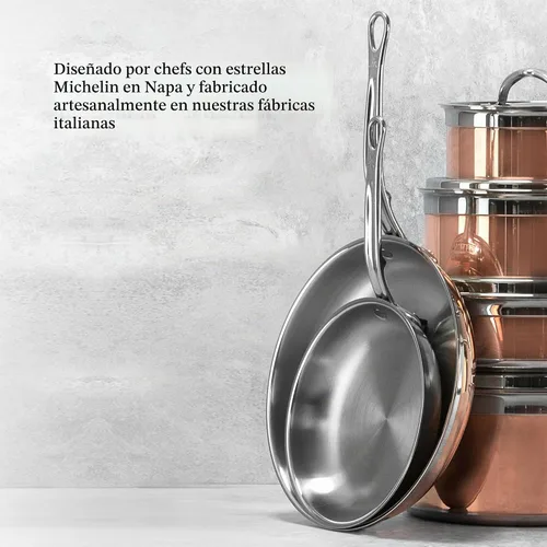 Vista 9 de Hestan - Colección CopperBond - Cacerola de cobre 100% puro, compatible con cocina de inducción, 1.5 cuartos