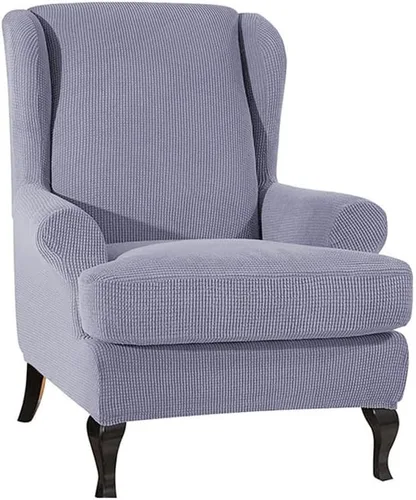 Vista 5 de Morbuy Funda para silla Wingback, fundas impermeables para silla con respaldo de ala, fundas elásticas lavables para silla con respaldo de ala