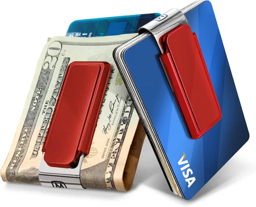 Vista 7 de M-Clip Clip para dinero, alternativa minimalista y delgada para llevar en el bolsillo delantero, soporte para efectivo y tarjetas de crédito
